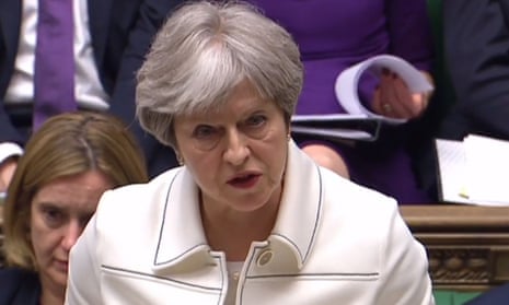 British Prime minister Theresa May makes a statement to MPs and fields questions following air strikes in Syria over the weekend.