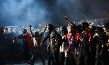 Protests on the streets of Istanbul.