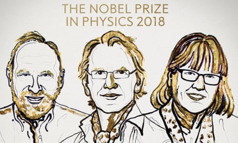 Arthur Ashkin, Gérard Mourou and Donna Strickland, 2018’s Nobel laureates in physics.