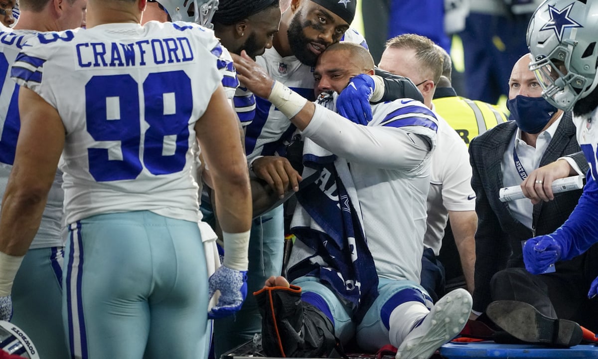 Dak Prescott S Tears After Devastating Injury Show The Nfl Can Be Brutal Dallas Cowboys The Guardian Dak Prescott S Tears After Devastating Injury Show The Nfl Can Be Brutal Dallas Cowboys The Guardian