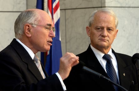 John Howard with Philip Ruddock, who was immigration minister when the Tampa arrived in Australian waters in 2001.