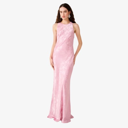 Omnes Jai Jacquard Dress in Bleached Mauve