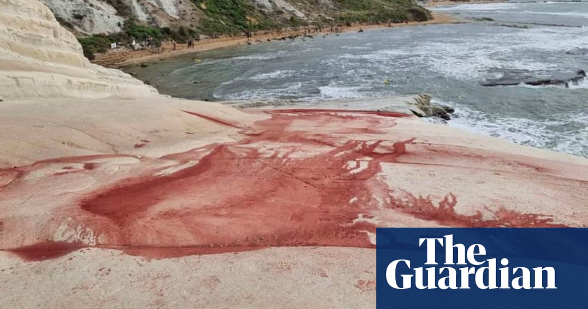 Italy’s iconic Scala dei Turchi cliffs defaced by vandals