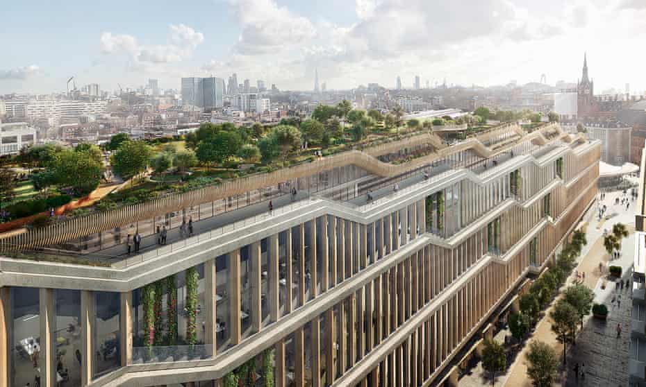 A render of Google’s new London headquarters in King’s Cross