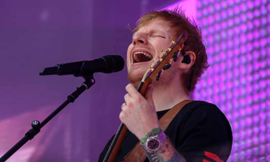 Ed Sheeran performing at Capital FM’s Summertime Ball in June.