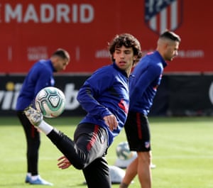 Atlético Madrid training earlier, in preparation for Liga. Every. Day.