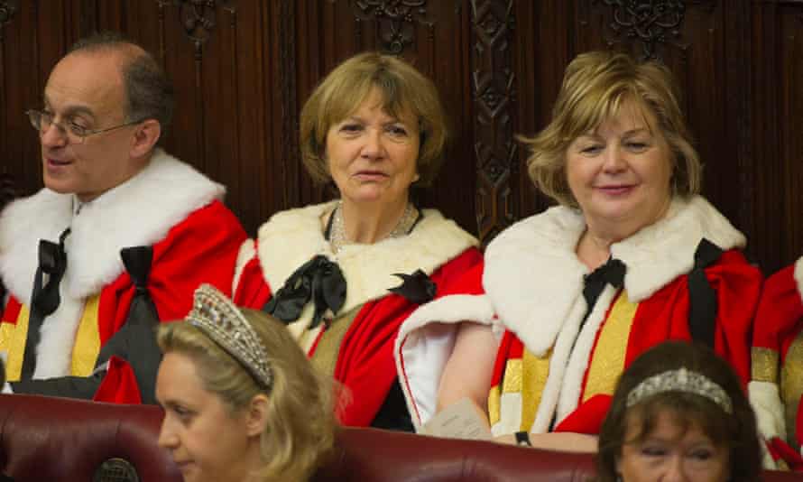 ‘I don’t approve of Boris at all when he talks about fighting or defeating the virus’: Baroness Bakewell attends the House of Lords during the State Opening of Parliament in 2012.