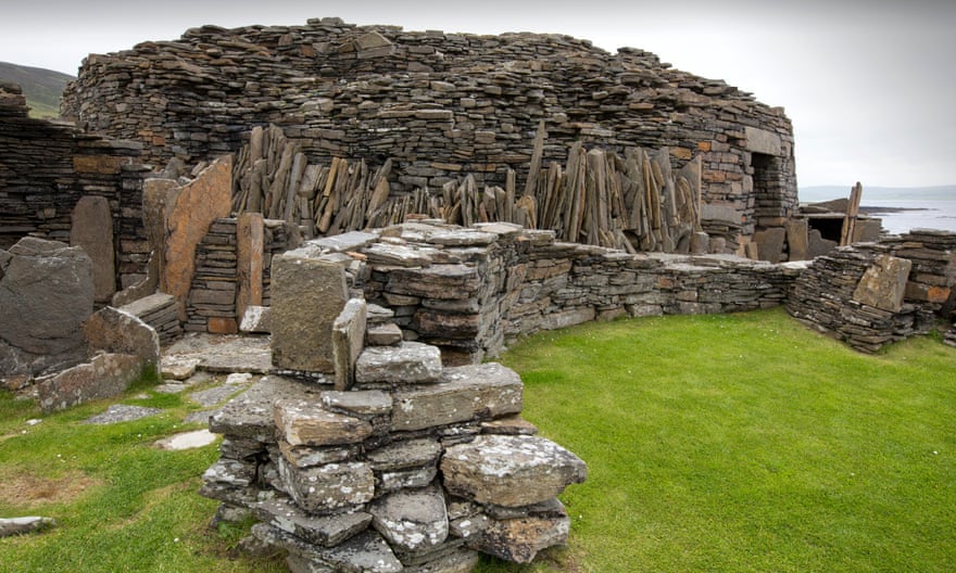Midhowe Broch on the Westness heritage trail on Rousay