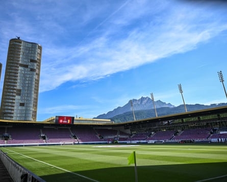 General view inside the Allmend Stadion