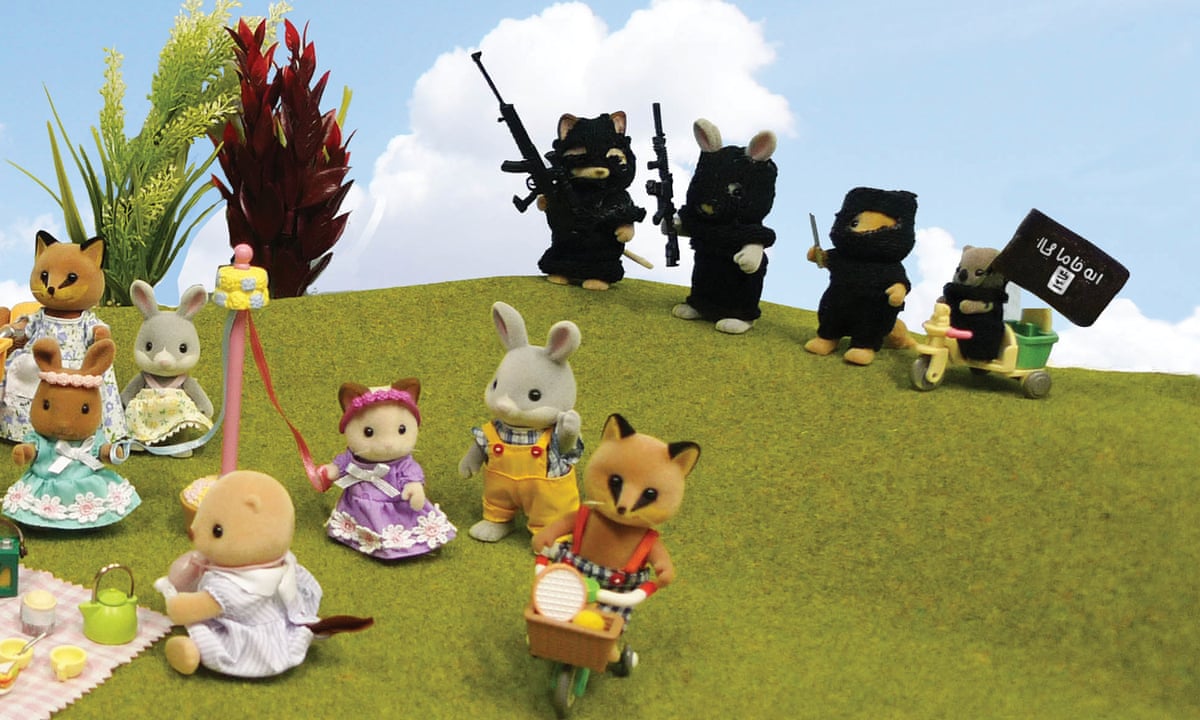 Sylvanian family celebrating christmas around a tree Sylvanian family celebrating christmas around a tree