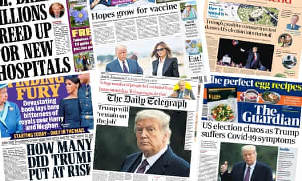 Covid 19 In The White House What The Papers Say After Trump S Positive Test Newspapers The Guardian Covid 19 In The White House What The Papers Say After Trump S Positive Test Newspapers The Guardian