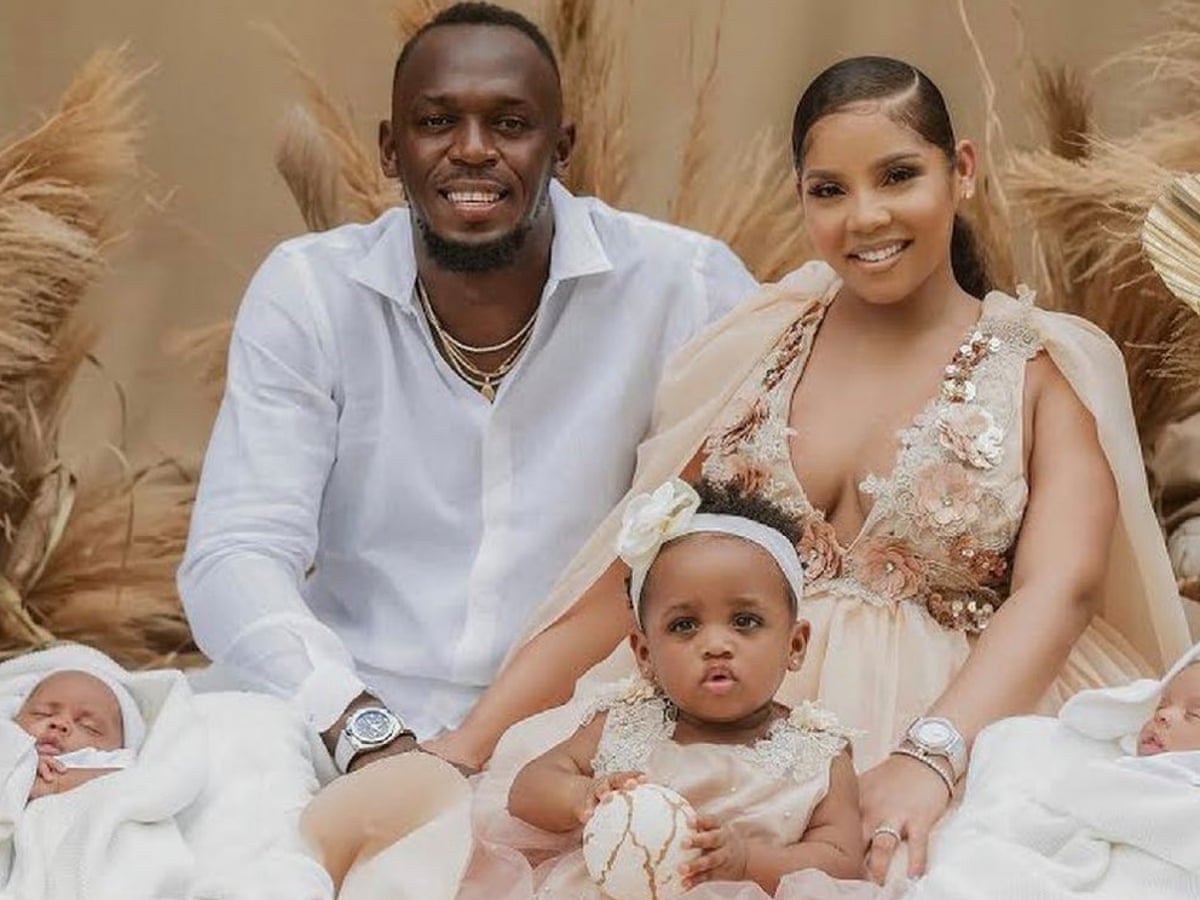 Usain Bolt and partner welcome newborn twins Thunder and Saint Leo | Usain Bolt | The Guardian