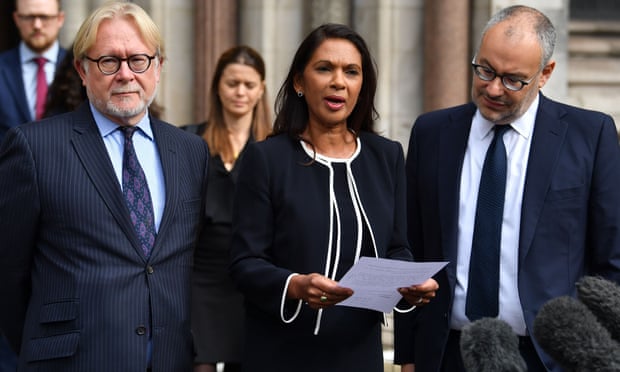 Gina Miller outside the high court in London following the judgment