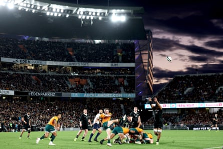 Ryan Lonergan of Australia kicks the ball during the Rugby Championship & Bledisloe Cup match at Eden Park in September