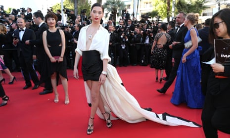 YouTube vlogger Amanda Steele on the red carpet at Cannes 2017 for the premiere of Okja.