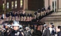 New York police officers use a ramp on an armored vehicle to enter Hamilton Hall at Columbia University after pro-Palestinian protestors barricaded themselves in the building earlier on Tuesday. Follow live updates.