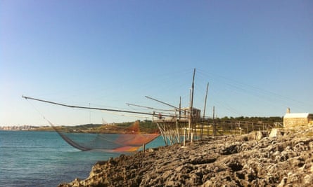 trabucco over blue sea