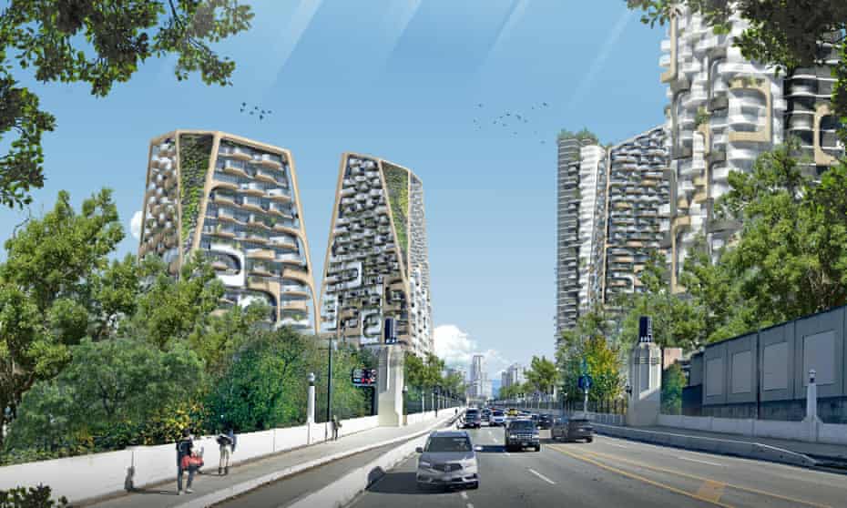 How the new First Nations district Senakw could look from the Burrard Street Bridge