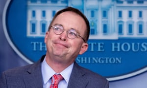 Mick Mulvaney in his news conference at the White House on Thursday.
