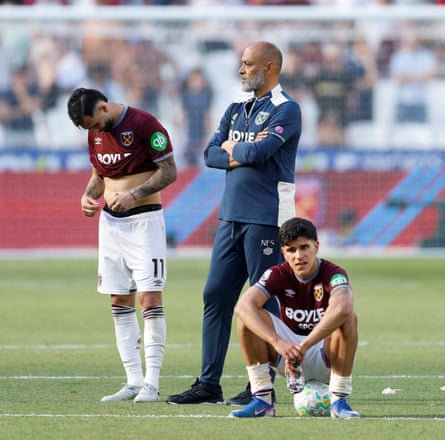 West Ham’s manager, Nuno Espírito Santo, after their relegation