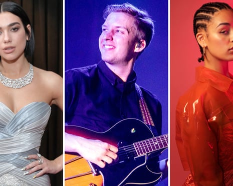 Dua Lipa, George Ezra and Jorja Smith.