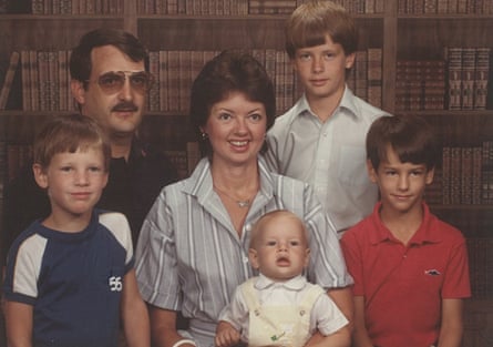 Terri with her husband, Chuck, and their four sons: Zachary, left, Charlie, back row, Josh, front right, and baby Jon