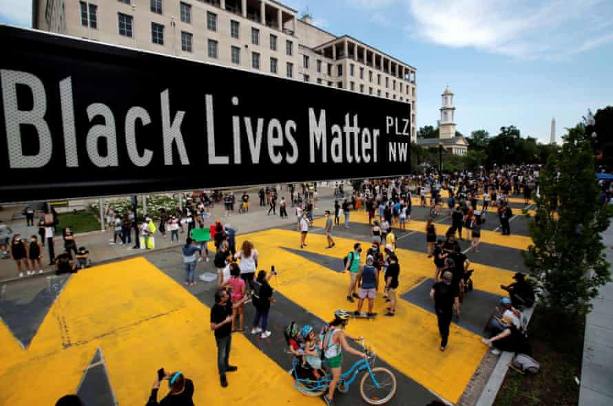 The Black Lives Matter mural in Washington.