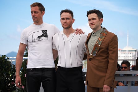 Alexander Skarsgard, director Harry Lighton and Harry Melling at the photocall.