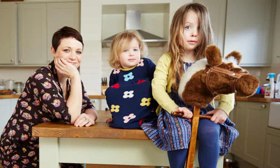 Rowan Martin with her daughters.