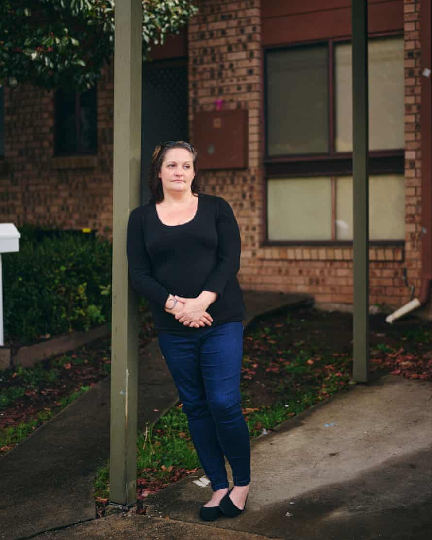 Leilani Sinclair outside her public housing home in Canberra
