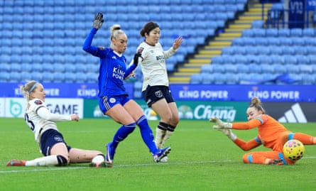 Alisha Lehmann in action for Leicester