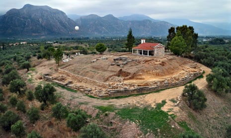 remains of a palace of the Mycenaean period in Greece
