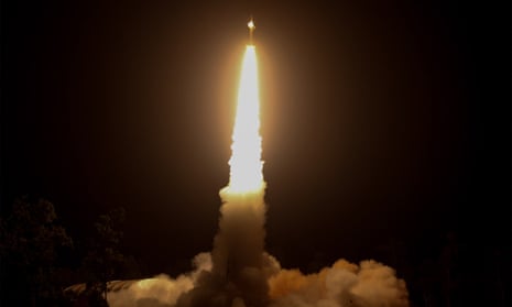 A Nasa rocket, carrying technology likened to a "mini Hubble" telescope, lifts off from the Arnhem Space Centre in Australia on June 26