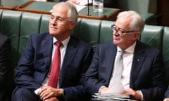 Malcolm Turnbull and Andrew Robb in parliament in February. Robb has now been appointed to the review of the Liberal party’s 2016 election campaign.