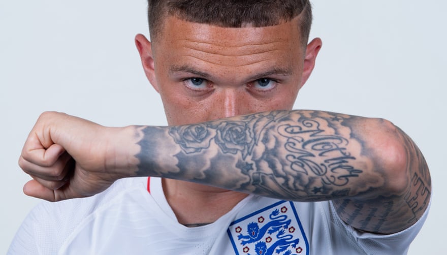 Kieran Trippier tattoo, the English number 2 from Bury, England