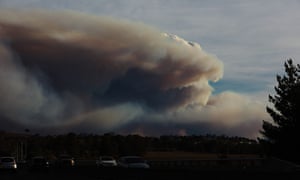 Smoke form the almost-biblical fires bearing down on Canberra.