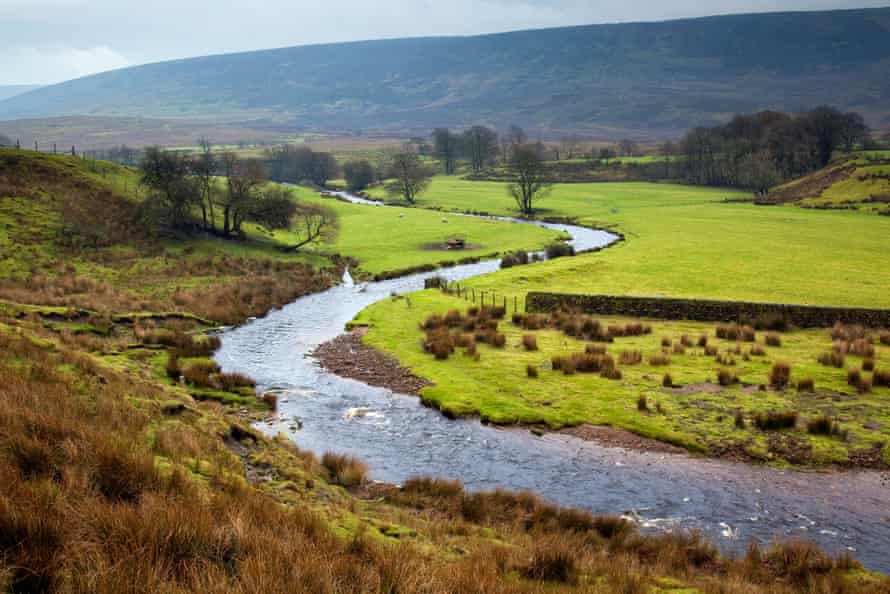 La rivière Wyre traverse la forêt de Bowland dans le Lancashire, une région d'une beauté naturelle exceptionnelle (AONB).