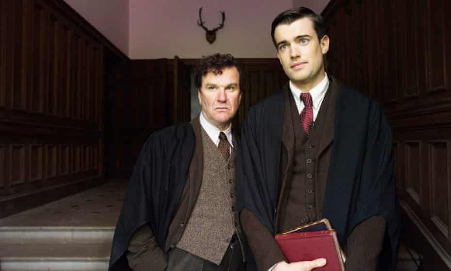 Predatory … Captain Grimes (Douglas Hodge) with Paul Pennyfeather (Jack Whitehall) in the BBC’s Decline and Fall.