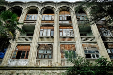 The grand facade of a sanatorium