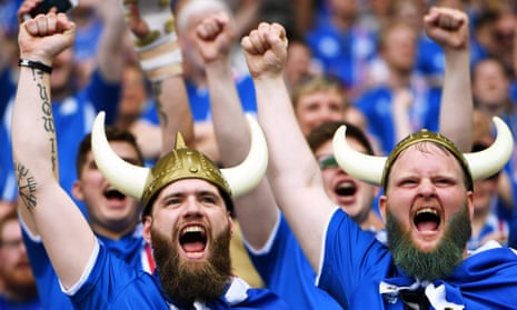 Iceland fans during their Euro 2016 game against Austria