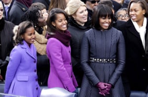 Michelle, Sasha (left) and Malia Obama in 2013
