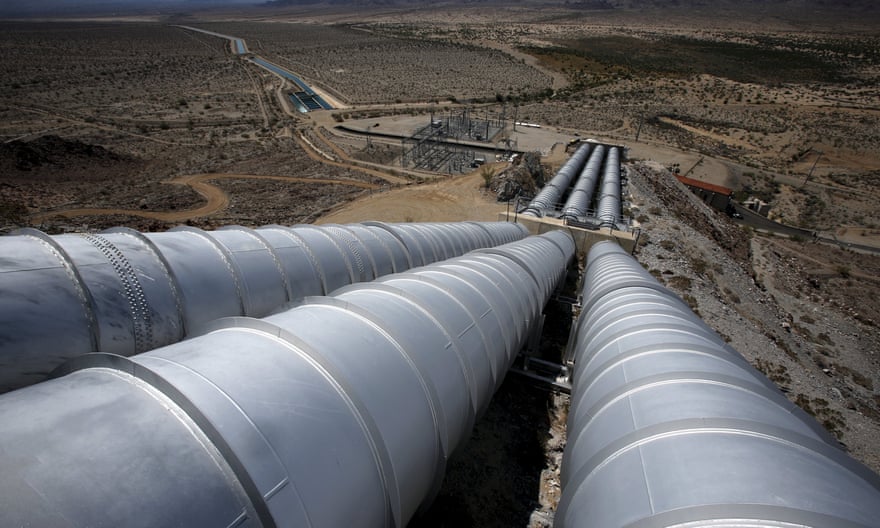 The Julian Hinds pumping plant on the Colorado River aqueduct, which carries water from Lake Havasu to southern California.
