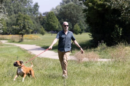 Will and his boxer, Dusty.