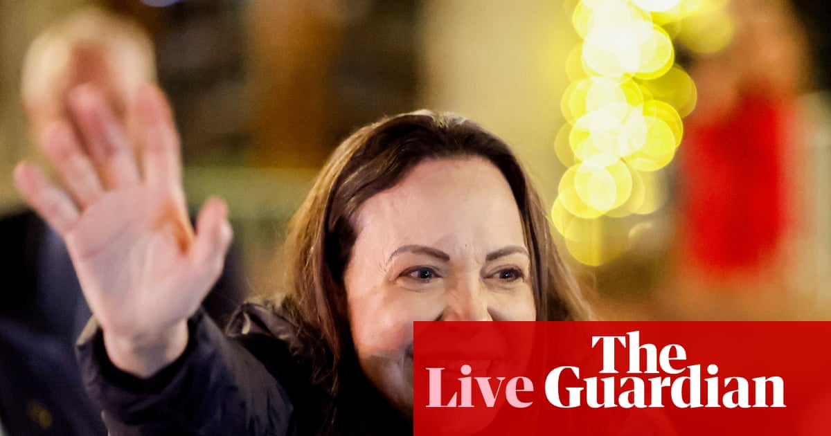 Venezuelan opposition leader says she would share Nobel Peace prize with Trump during Fox News appearance – live