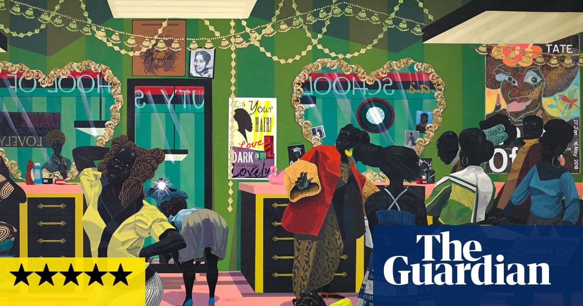 Kerry James Marshall review – astonishing visions of black America, from bar-room boozers to families in space