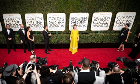Stars walk the red carpet at last year’s Golden Globes.