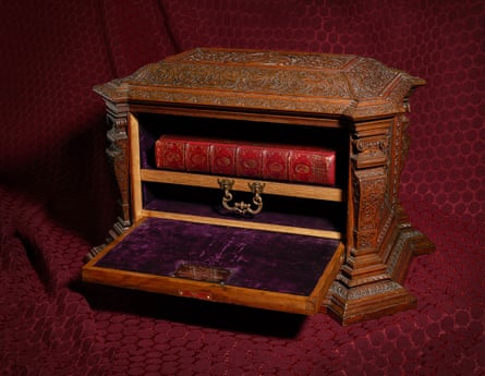 The State Library of NSW’s copy of Shakespeare’s First Folio, in its oak casket sourced from Arden Forest.