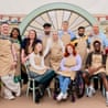 L-R Gabe, Nikki, Shannon, Danni, Mo, Clara, Tom, Molly, Yannis, Gary, Moyin, Connie … the 2026 Bake Off cohort.