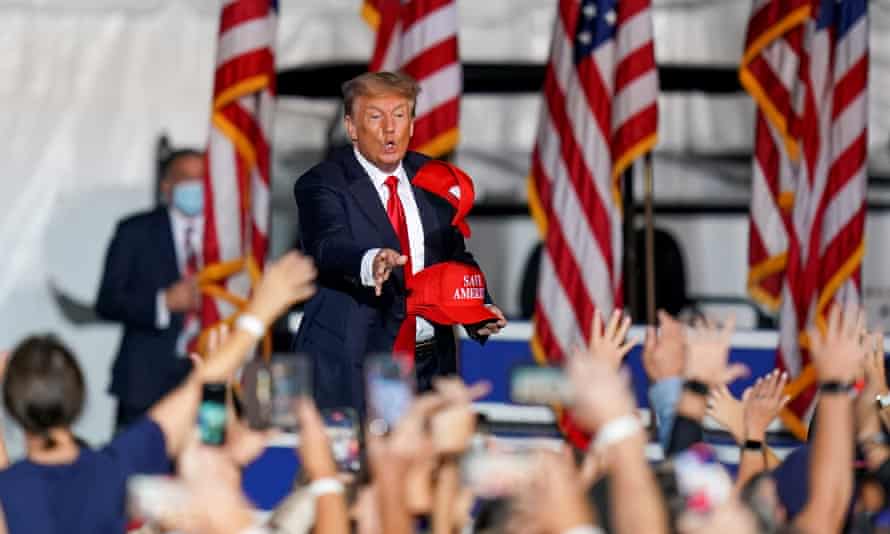 Trump at the Alabama rally where he got booed.