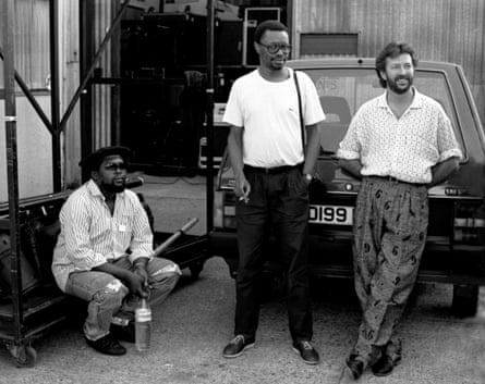 Robbie Shakespeare, Wally Badarou & Eric Clapton in 1987.